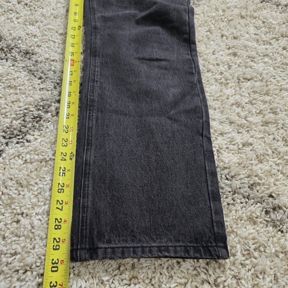 Princess Polly Black Straight Leg Jeans Size 8 - Picture 7 of 8